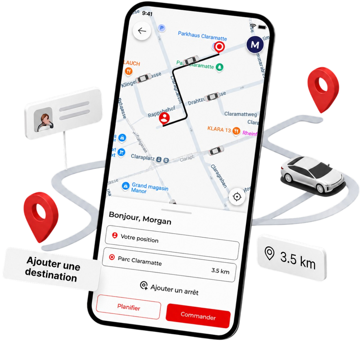 Aperçu de l'application Suich sur téléphone